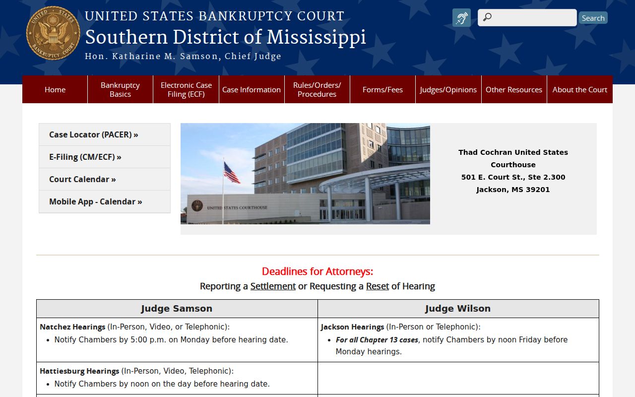 Mississippi probate records compared with Southern District bankruptcy court